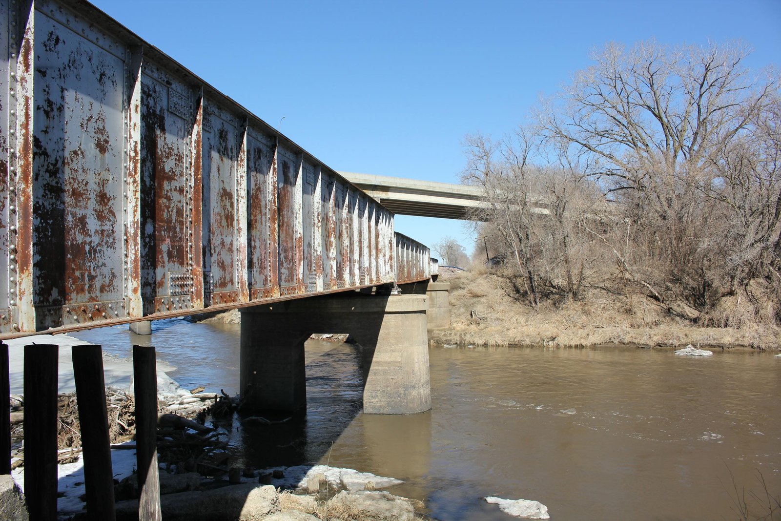 Looking north